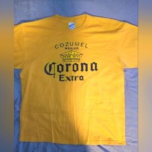 Vintage Yellow Corona Beer Shirt Cozumel Mexico Men’s XL